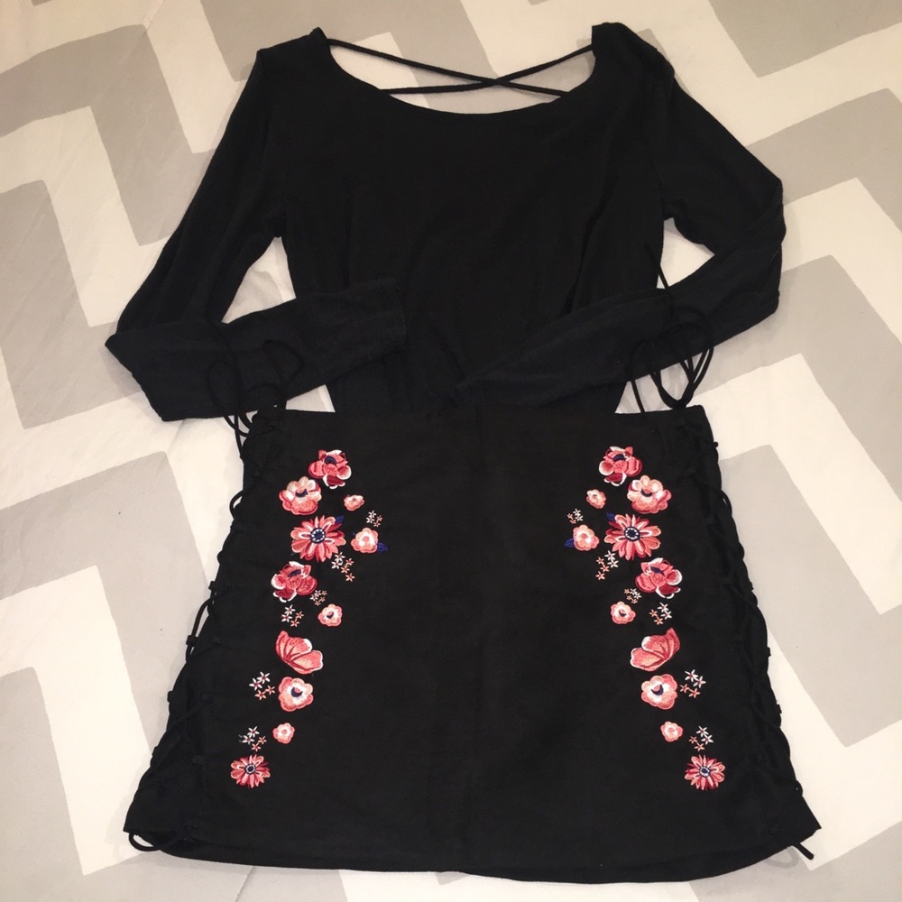 Suede skirt